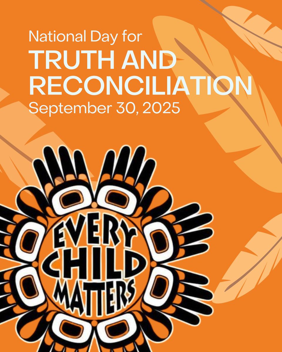 September 30th marks the National Day for Truth and Reconciliation.

Wear orange today to help shed light on the legacy of residential schools and show support for Indigenous healing. Remember, Every Child Matters.

#NDTR #TruthAndReconciliation #OrangeShirtDay #EveryChildMatters