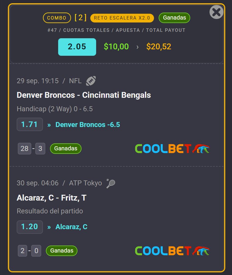JasielPicks's tweet photo. ✅ Paso #1 completado del Reto Escalera 🪜🔥

Además cayó un STAKE 30 que ganamos $150 dólares💰😈

El Paso #2 y el STAKE 30 de hoy los suelto cuando lleguemos a 👇

❤️ 25 MG + 🔁 RT

Se juega a las 11:45am en Ecuador 👀🔥 https://t.co/VXpg5jPNOp