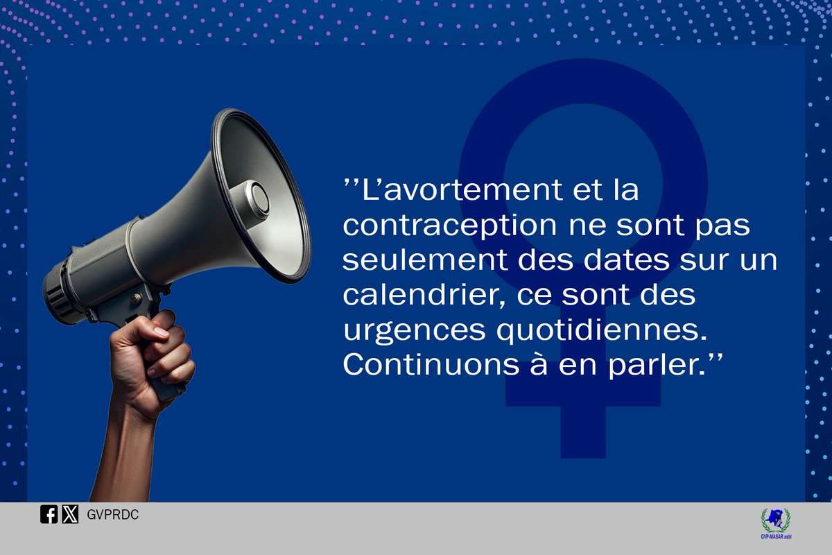 GvpRdc's tweet photo. Les journées passent, mais la réalité reste : trop de femmes et de jeunes filles n’ont pas accès à la contraception ni à l’avortement sécurisé. Continuons à agir pour #SauverLaVieDesFemmes. https://t.co/gENyjwjkci
