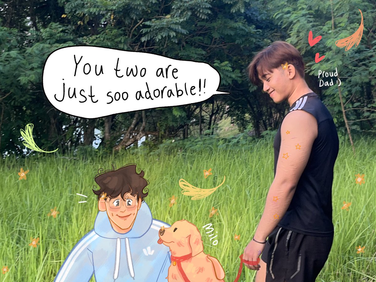 Going for a walk with my Char and Milo 🦮🍂

We’re absolutely going round Nick’s so he can get Daisy for a walk too and meet Charlie!

My commissions are open! Go get yourself drawn in a Heartstopper style by me. Link in bio x