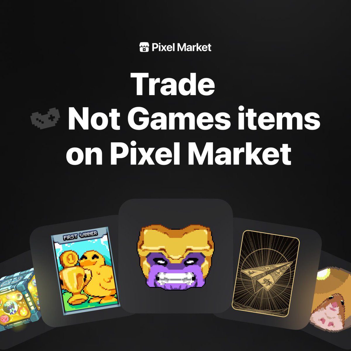Guess what? Not Games just landed on Pixel Market! 
Yep, you can now buy, sell, and flex your items right here where the real action happens 

Gaming’s not just about playing anymore – it’s about owning your grind 🌟

<a href="/playnotgames/">Not Games</a>