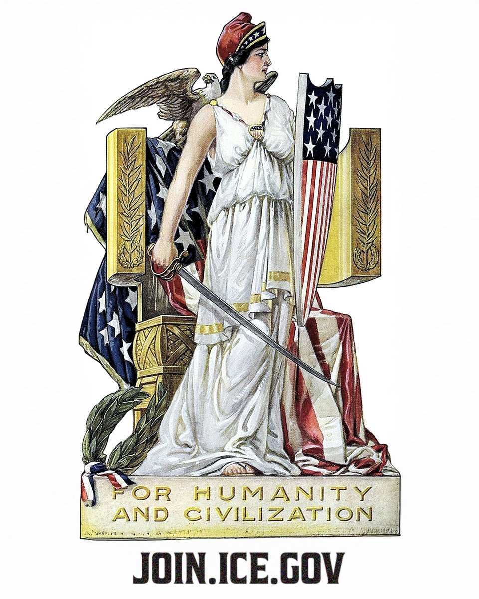 DHSgov's tweet image. FOR HUMANITY AND CIVILIZATION.

JOIN.ICE.GOV
