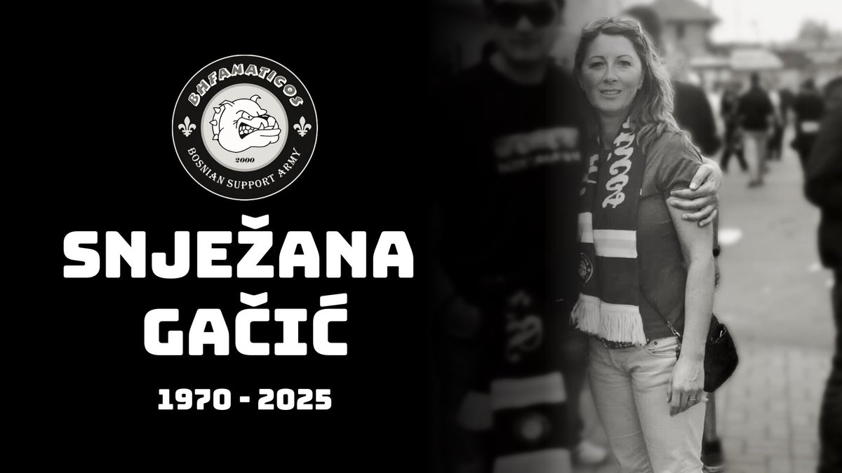 BHFanaticos2000's tweet photo. Napustila nas je naša sestra s tribine. Pokoj ti duši Snježo, BHF te neće zaboraviti! https://t.co/QHDcJ7HJoH