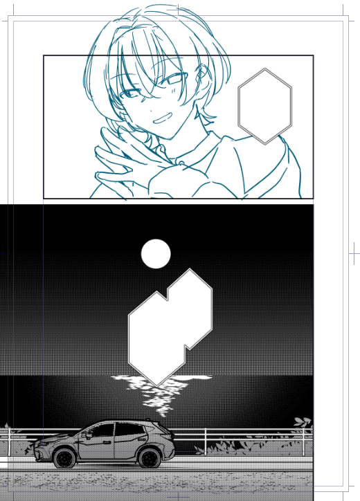 下描きおわたぞ