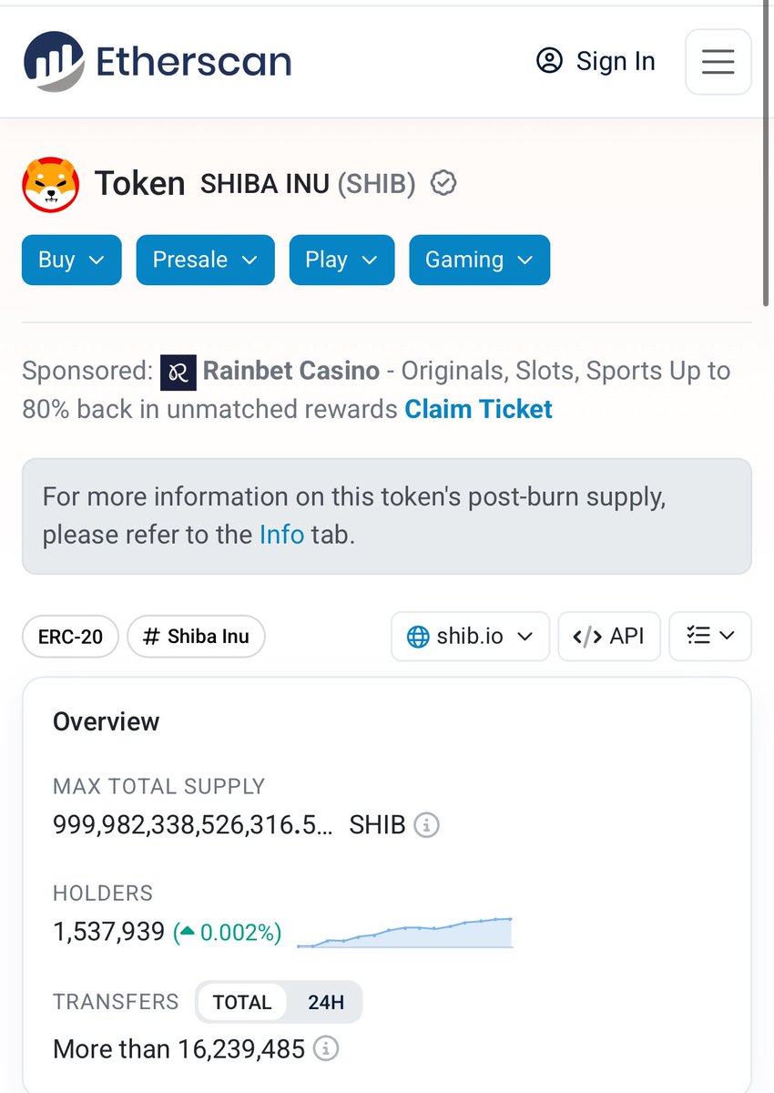 Etherscan_SHIB's tweet photo. $SHIB holders are back on the climb. 
Now at 1,537,939 strong. Let’s keeps pushing forward. 🚀

#SHIB https://t.co/REZQRwVSa4