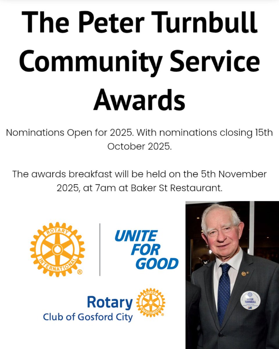 rotarygosfcity's tweet photo. Nominate Now for your favourite community service provider
#gosford
https://t.co/ZpjSrltNEf https://t.co/IkbXlul6ib