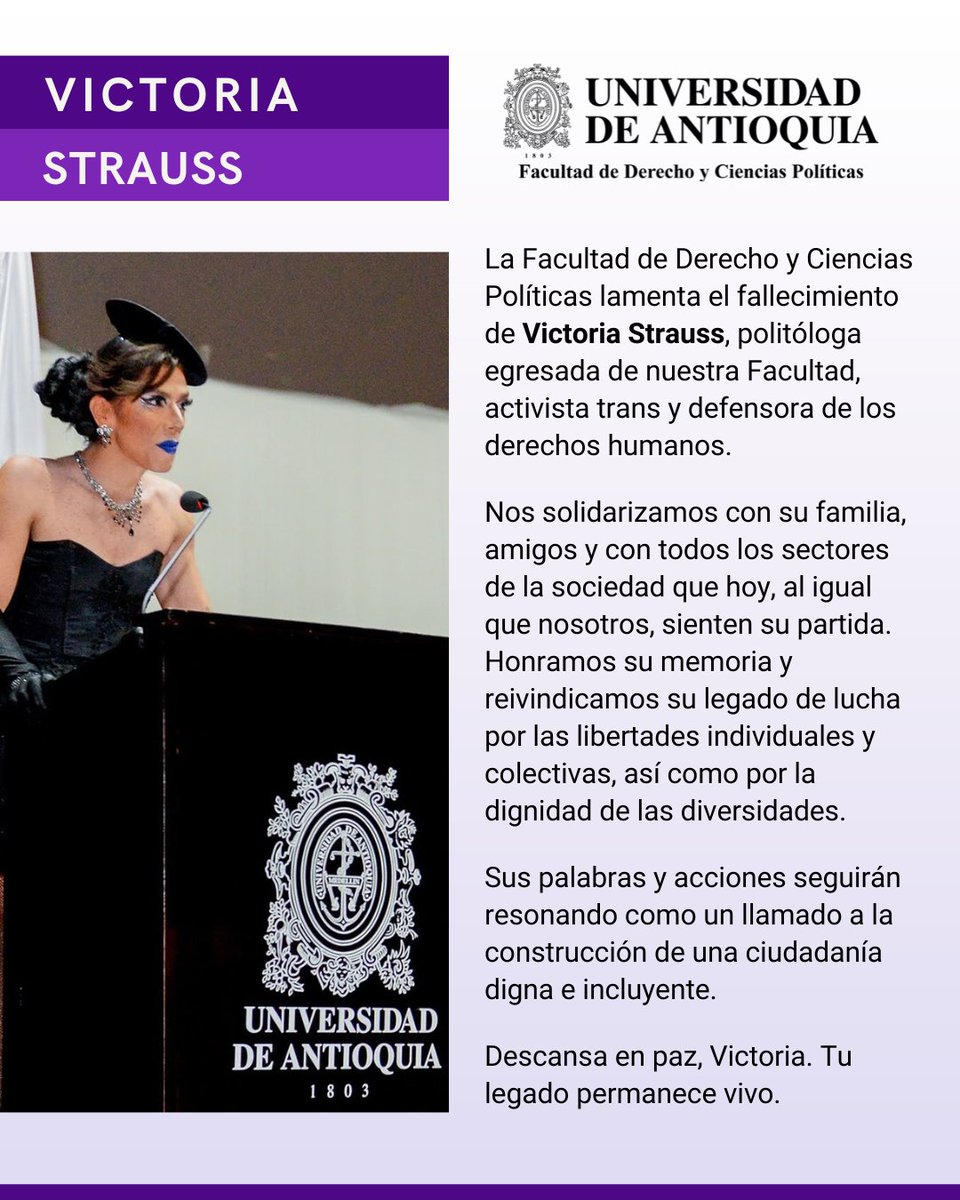 Facultad de Derecho y Ciencias Políticas UdeA tweet media