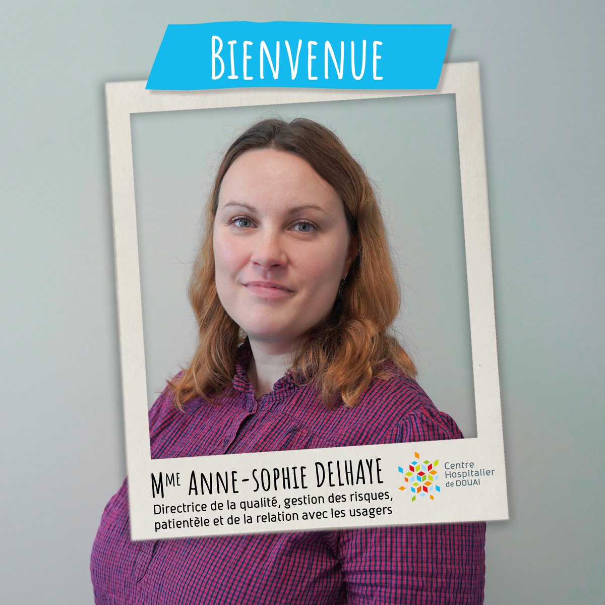 👋 Bienvenue à Mme Anne-Sophie Delhaye

Nous avons le plaisir d’accueillir Mme Anne-Sophie Delhaye, nouvelle Directrice de la qualité, gestion des risques, patientèle et de la relation avec les usagers au sein du Centre Hospitalier de Douai. 💙