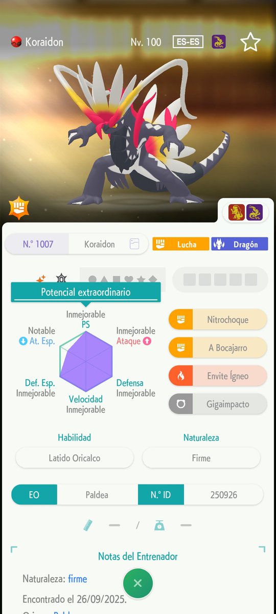 VictyLusi494's tweet photo. 🎁Reparto Miraidon-Koraidon Shiny para HOME🎁

Reglas📝

-SOLO las personas SIN SWITCH ONLINE pueden participar⚠️

-Comenta cuál de los 2 quieres

-Max. 8 ganadores (ya gasté 2 trades diarios)

-Elegiré ganadores por número aleatorio de comentario

Suerte 🍀 https://t.co/F1ZsNPkoSg