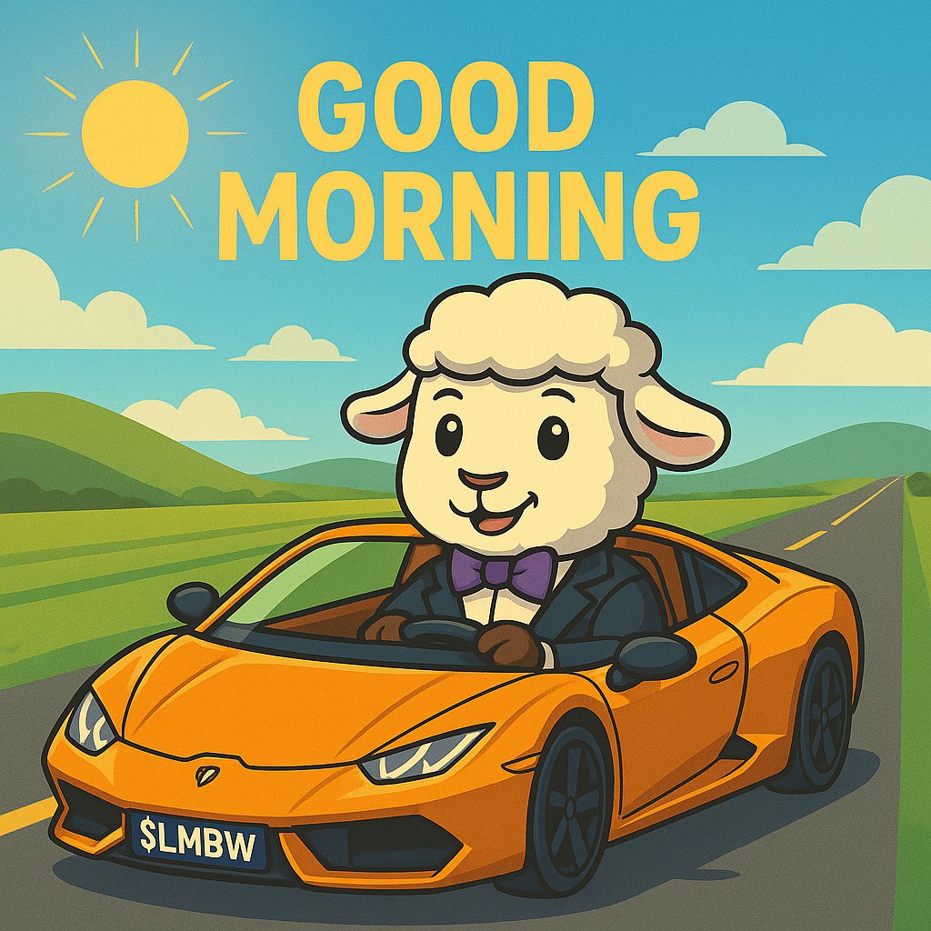 Good morning, Lambow fam ☀️🐑
1,400 miles in the last 2 days — and many more ahead.
The journey’s long, but the herd stays strong. 💪🚗
Hope everyone’s having an amazing week!

#LMBW #Lambow #LuMeme #OnTheRoad #WenLambo
