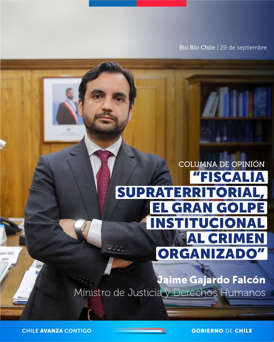 El fortalecimiento institucional es clave en la lucha contra el crimen organizado.

En su columna en <a href="/biobio/">BioBioChile</a>, el ministro Jaime Gajardo destaca el rol de la Fiscalía Supraterritorial como pieza clave para fortalecer la justicia y la seguridad del país.

🗣️ "Con la consagración de