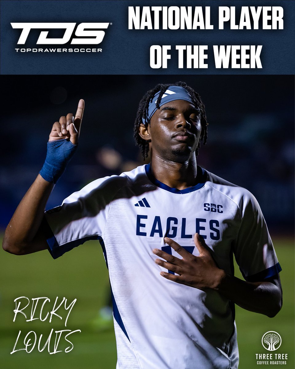 𝑶𝒏𝒆 𝒐𝒇 𝑶𝒏𝒆. 🏆

Our own Ricky Louis has been named National Player of the Week by TopDrawerSoccer!

#HailSouthern
