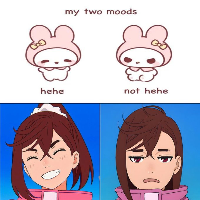 Momo with Okarun/ Momo without Okarun