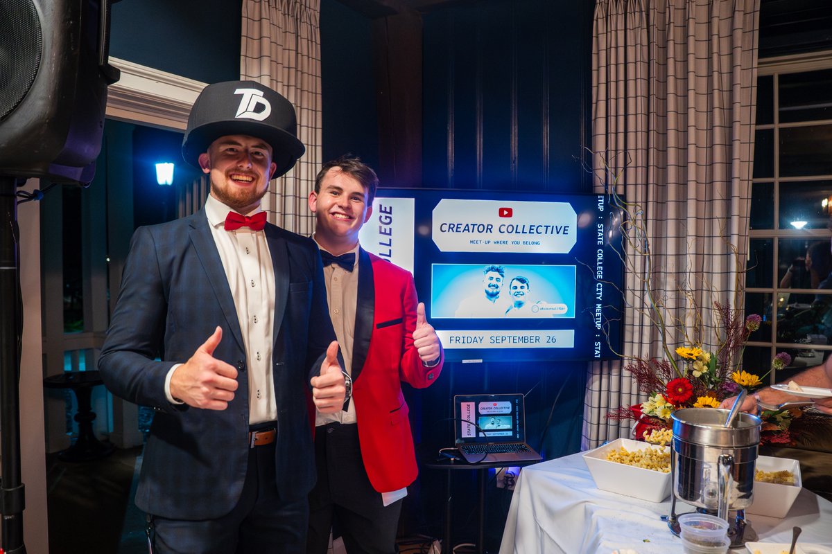 I can’t believe I’m saying this… we just partnered with <a href="/YouTube/">YouTube</a>🚀

Rob &amp; I hosted the first ever <a href="/YouTubeCreators/">YouTube Creators</a> Collective on a college campus (Penn State of course)

I can't express how thankful I am to the YouTube team for believing in us :)

This is just the beginning...