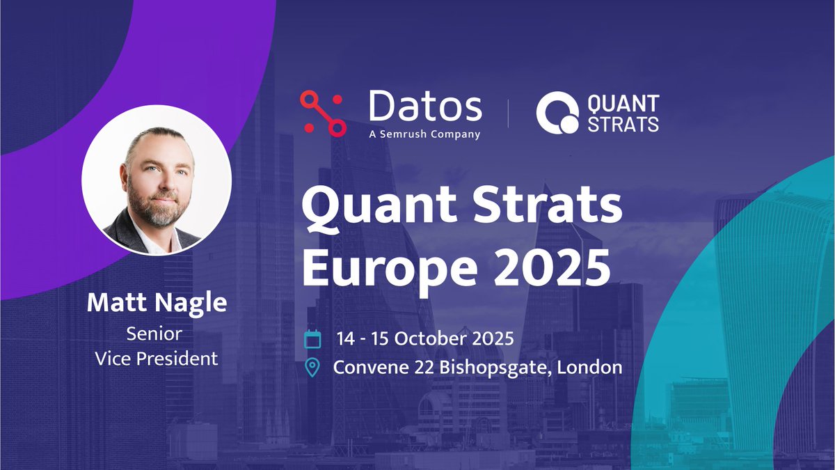 Our SVP of Sales Matt Nagle will be at <a href="/quantstrats/">Quant Strats</a> Europe, Oct 14-15.

This top event for quant finance brings together 600+ experts to explore AI, ML, and data-driven investing. If you’re attending and want to connect, Matt will be on-site.

More info: hubs.li/Q03Lv96Z0
