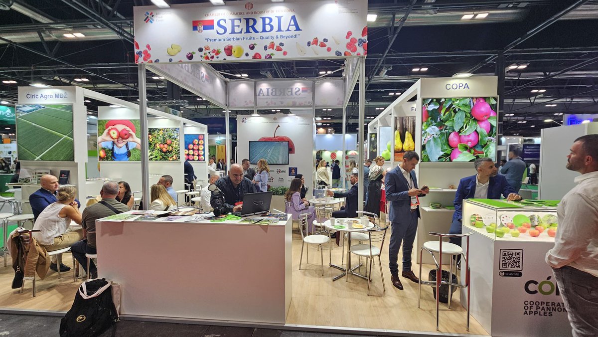 Serbia in Spain (@srbinspain) on Twitter photo Fue un gran placer y honor visitar el stand de 🇷🇸 en la feria internacional  Fruit Attraction 2025 de Madrid, organizado por la Cámara de Comercio de Vojvodina, donde expusieron 12 empresas de Serbia dedicadas a la producción de frutas. Fue un gran placer y honor visitar el stand de 🇷🇸 en la feria internacional  Fruit Attraction 2025 de Madrid, organizado por la Cámara de Comercio de Vojvodina, donde expusieron 12 empresas de Serbia dedicadas a la producción de frutas.