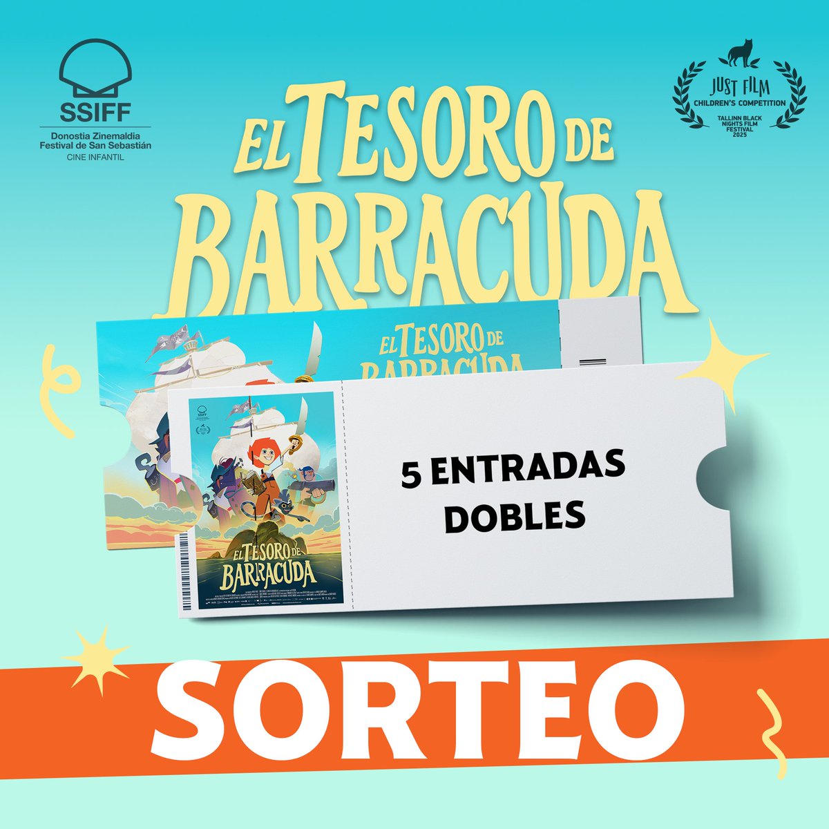 🎁✨ #SORTEO 🎁✨

¡Vive #ElTesoroDeBarracuda 🏴‍☠️ en cines! Estamos sorteando 5 ENTRADAS DOBLES para verla con quién quieras. 🎟️

🤳🏻 ¡Búscanos en IG y te contamos cómo participar! instagram.com/hampastudio?ig…