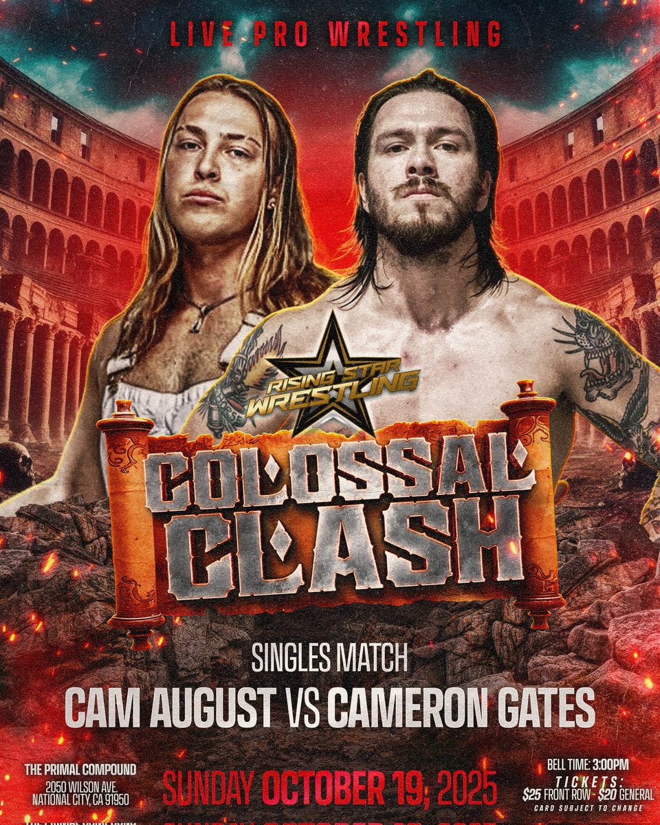 🚨LIVE PRO WRESTLING🚨

A match that is years in the making. In what some are describing only as the Cam-Bowl. Cameron August goes one on one with Cameron Gates.
—
events.humanitix.com/colossal-clash/