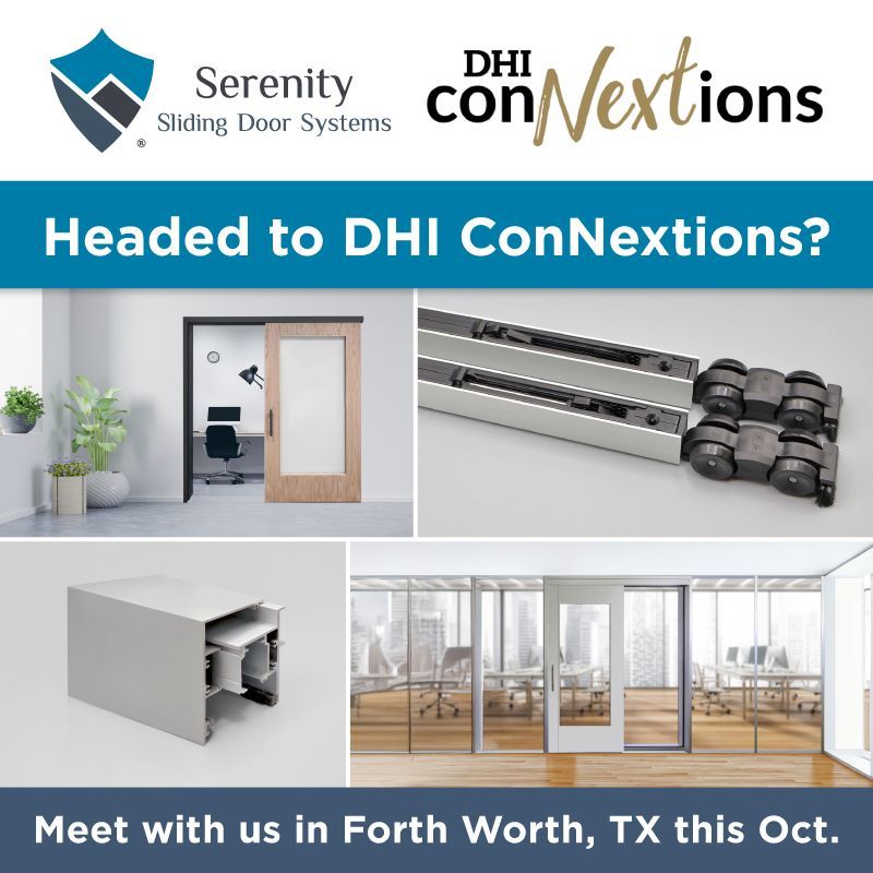 Save the date! We’re headed to DHI ConNextions this November in Fort Worth, Texas. Want to see if sliding doors are right for you? Meet with our experts at this door and hardware show! serenityslidingdoor.com/event/dhi2025/

#DHIConNextions #DoorsAndHardware #TradeShow #FortWorth