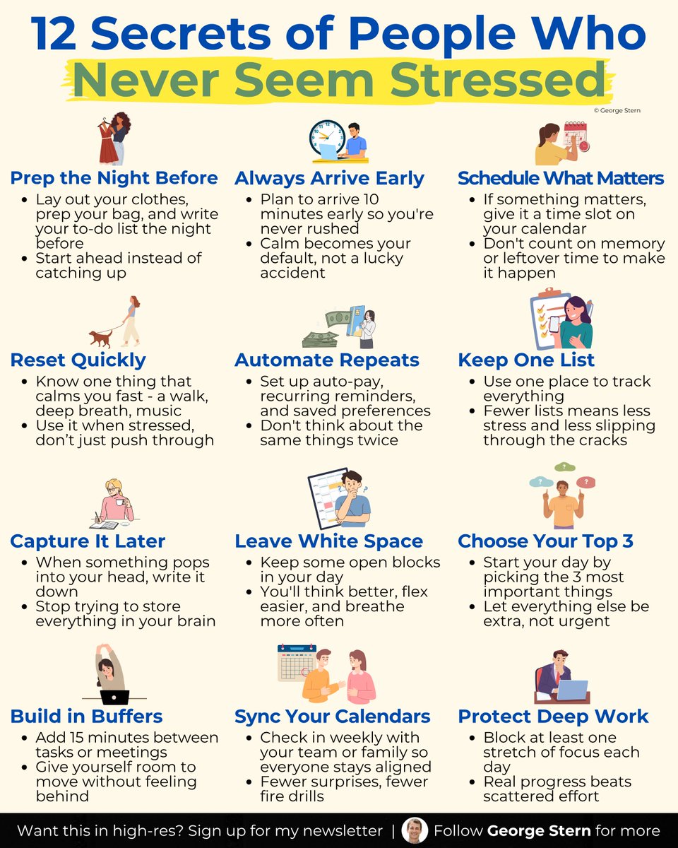 Igor_Buinevici's tweet photo. 12 habits of people who stay cool under pressure.

Thanks to @georgestern  for sharing this powerful insight.

Tap into their calm: https://t.co/9umWgIIoWb