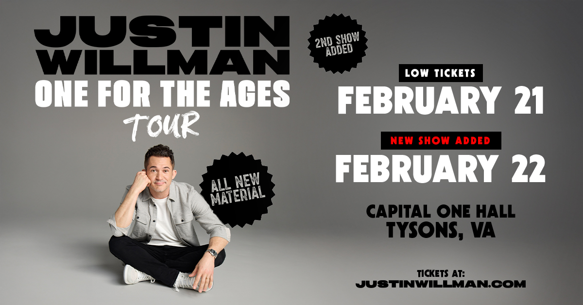 Just added! Presale tickets for my second show will be available TOMORROW at 10am (code: SUSAN). JustinWillman.com to get yours!