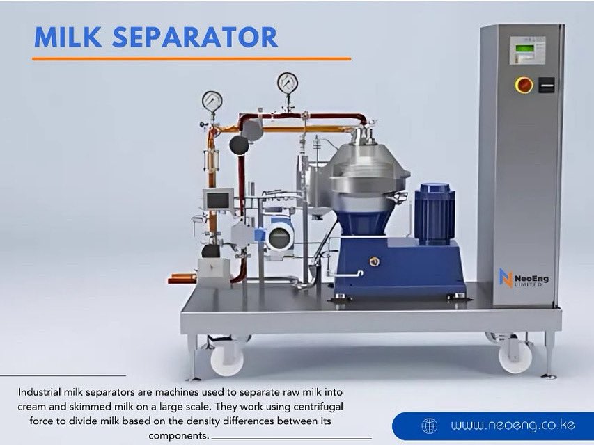 NeoEngLimited's tweet photo. Every drop counts in dairy. Our milk separator ensures maximum cream extraction with minimal effort, helping farmers, processors, and kitchens achieve cleaner, faster, and more efficient milk processing. Trusted technology built for consistency, hygiene, and performance. #neoeng https://t.co/AabMyHfY1u