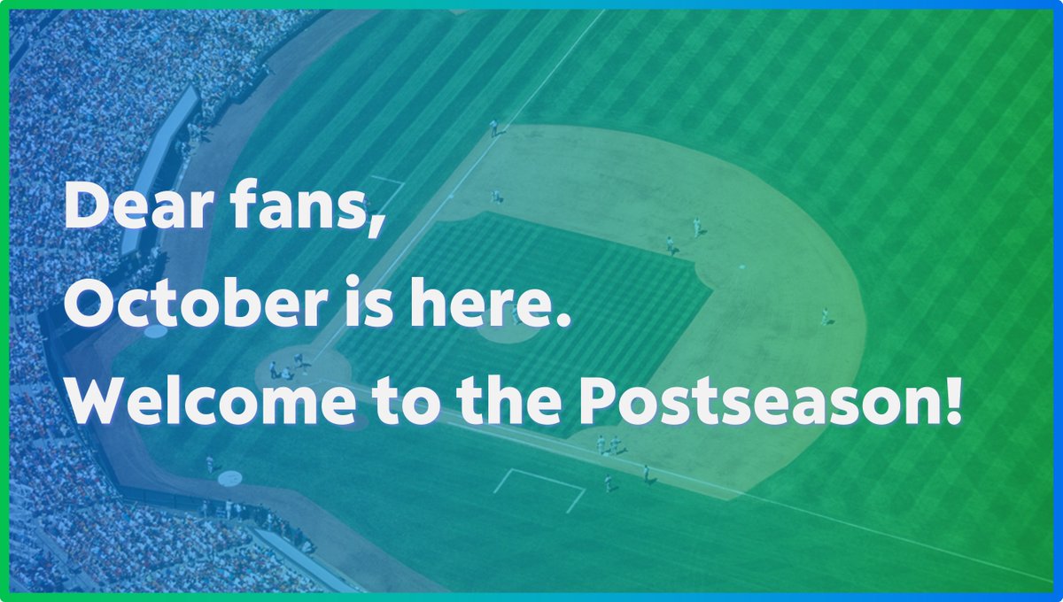 ⚾🔥 Congratulations to the #MLB teams and their fans for making the Postseason! All eyes across the nation are now onto the drama and excitement of #OctoberBaseball! And advertisers can align their brand message right alongside the energy and history-in-the-making.