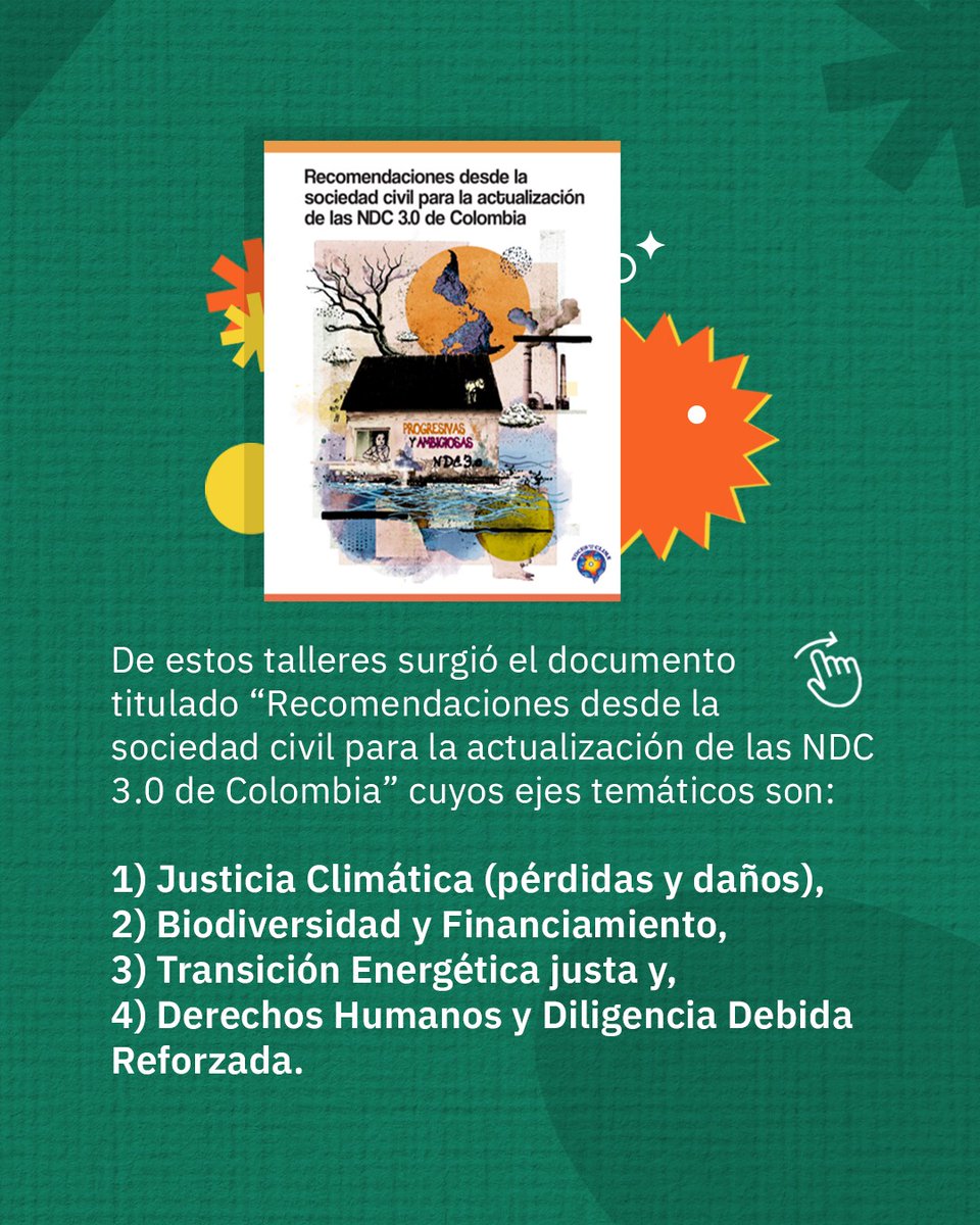 📋 Resultado: 4 ejes temáticos clave 
✅ Justicia Climática (pérdidas y daños) 
✅ Biodiversidad y Financiamiento
 ✅ Transición Energética Justa
 ✅ Derechos Humanos y Diligencia Debida