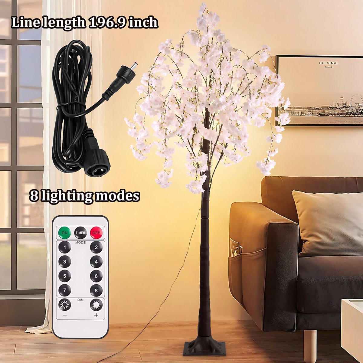 xentarhome's tweet image. Transform your space with our enchanting LED Cherry Blossom Tree (5.9ft) for just $79.90. Experience the soft pink glow vibes, no cap! 🌸✨ #HomeDecor #LEDTree #XENTAR xentar.com/products/encha…