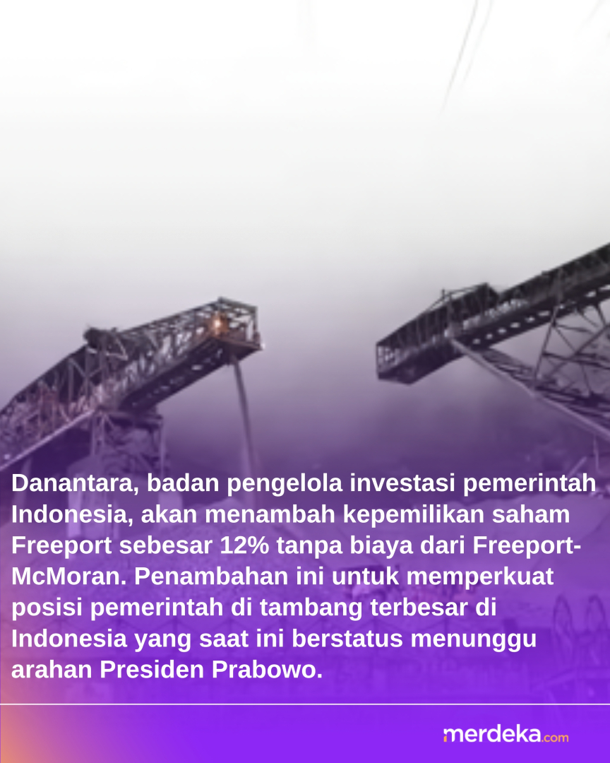 merdekadotcom's tweet image. Freeport sepakat beri tambahan 12% saham gratis ke PT Freeport Indonesia hasil lawatan Prabowo ke AS. Saham ini tak bebani negara dan sebagian bakal milik BUMD Papua. Freeport juga bangun 2 rumah sakit dan universitas di Papua. #Freeport #Danantara #mdkan #mdkmrs