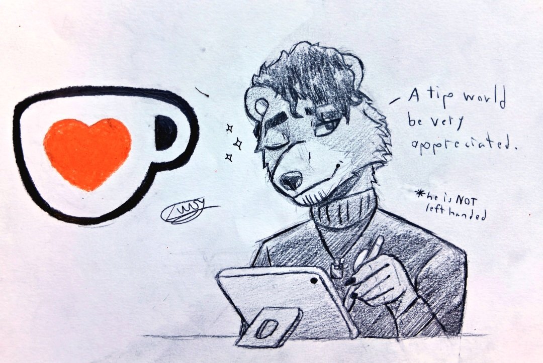 Hi! I'm putting this out here to let everyone know that I've made a Kofi for all of y'all to support me! So go ahead and shoot me a tip if you like whatever it is you see from me as well as to help me hit my goal

Link in bio

#art #artist #kofi #goal