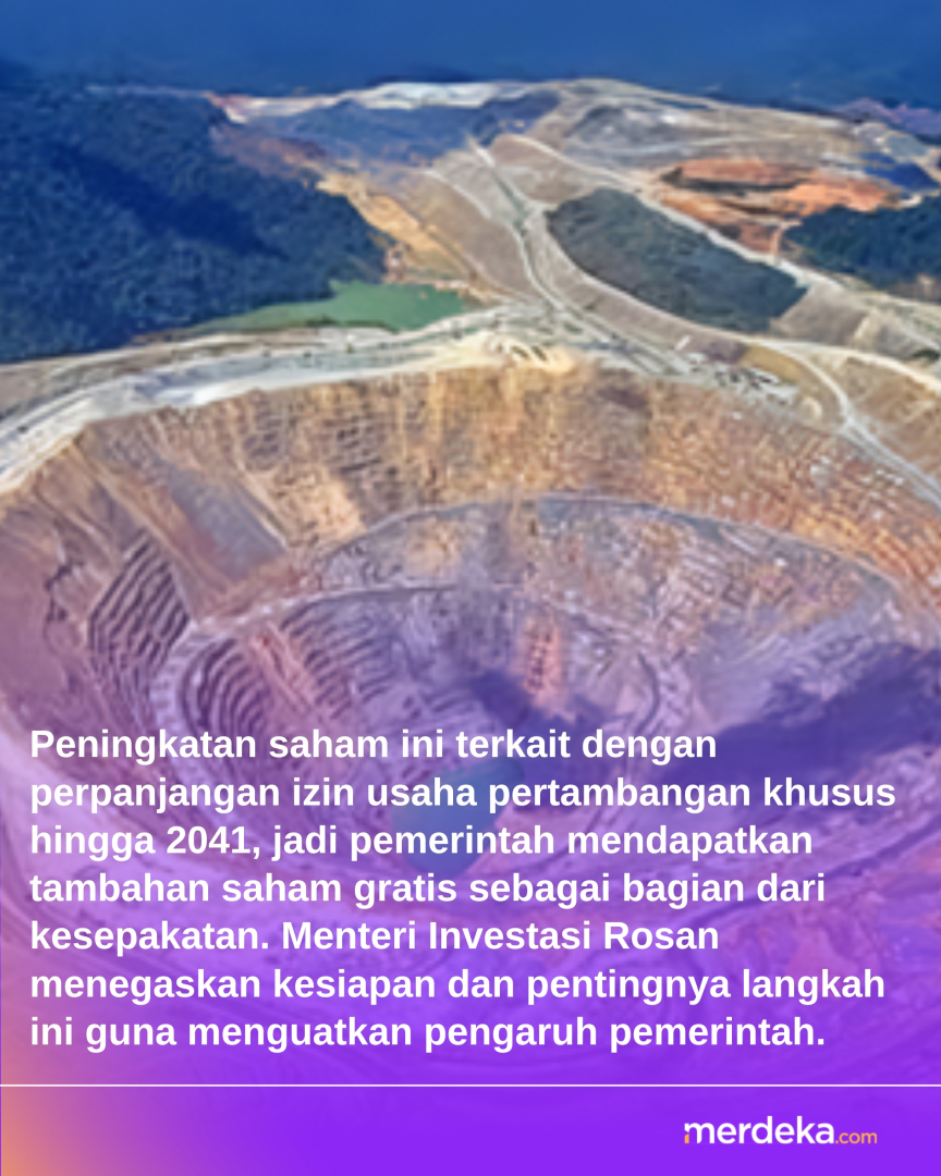 merdekadotcom's tweet image. Freeport sepakat beri tambahan 12% saham gratis ke PT Freeport Indonesia hasil lawatan Prabowo ke AS. Saham ini tak bebani negara dan sebagian bakal milik BUMD Papua. Freeport juga bangun 2 rumah sakit dan universitas di Papua. #Freeport #Danantara #mdkan #mdkmrs