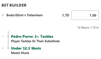 PropsDrops's tweet image. 🌍Bodo/Glimt - Tottenham
🏆Champions League