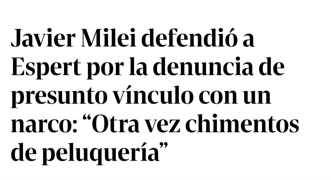 Si esta es tu defensa, ahorrale tiempo a la justicia y entregate!
Pd:  El vinculo no es "presunto", está acreditado! Lo que tienen que explicar uds es la inocencia o la ingenuidad de Espert... y la tienen difícil muchachos.