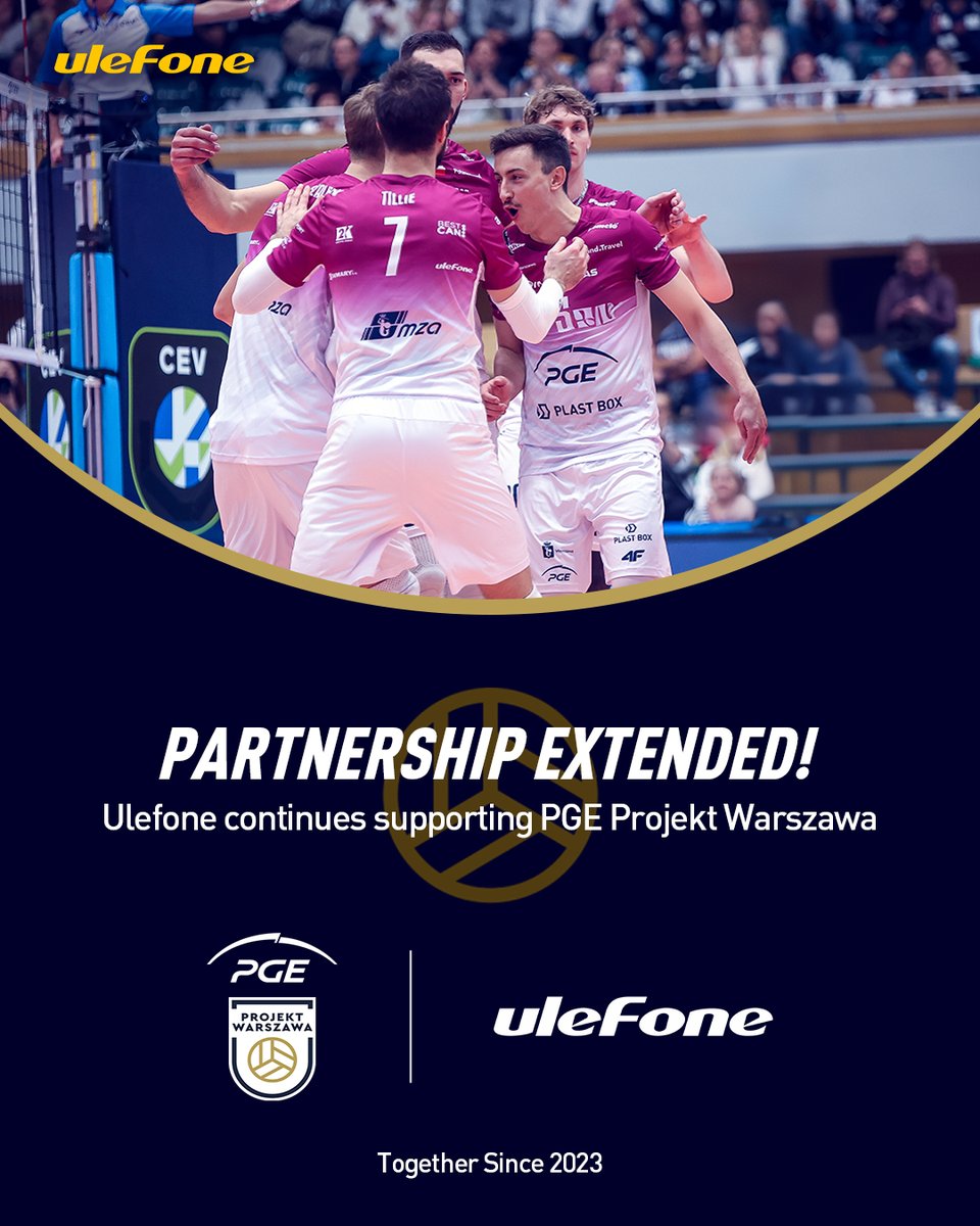 Proud to support <a href="/projektwarszawa/">PGE Projekt Warszawa</a> volleyball club!🏐
We’re excited to continue our partnership that began in 2023 — standing together in strength, teamwork, and reliability both on and off the court. 💪

Learn more: ulefone.com/blogs/newsroom…