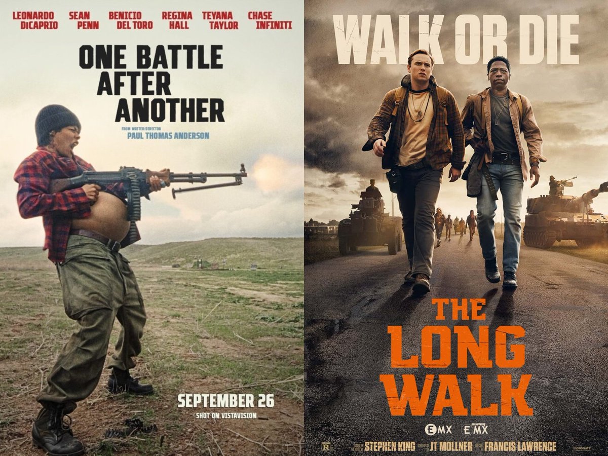 my september in films (favorite watches) 

1. the long walk 
2. one battle after another