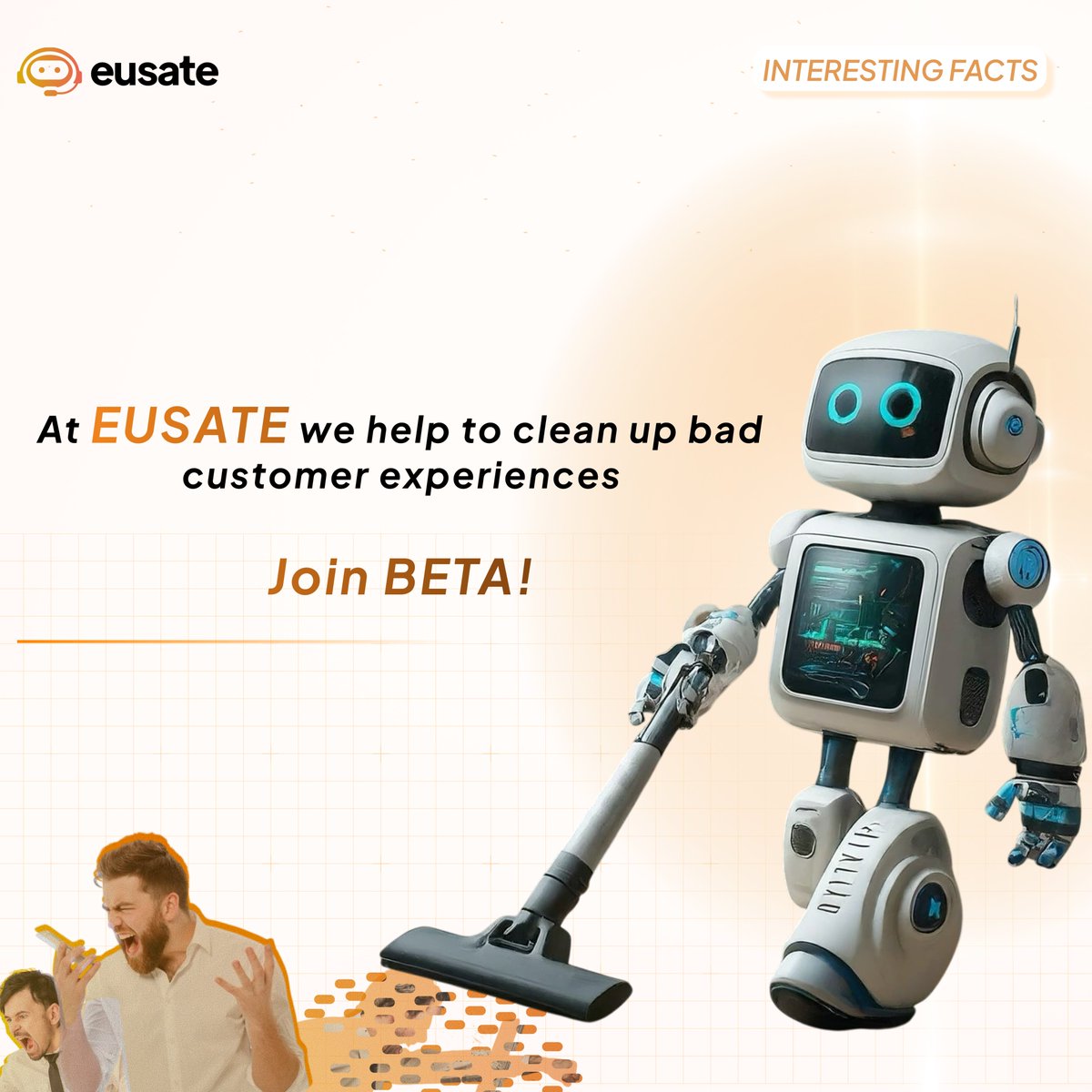 eusate_ai's tweet image. You probably did not know that, but now you do.

Together, let&apos;s erase the bad experiences... 
Apply for Eusate beta today👇
eusate.com