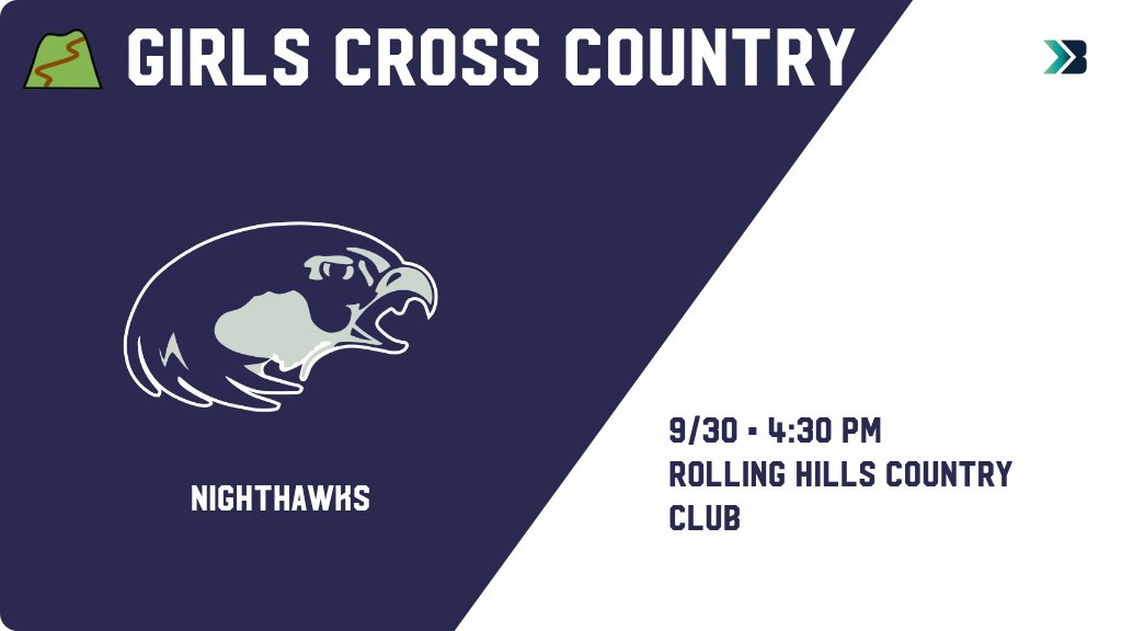 Girls Cross Country (Junior High) Meet Day! - Check out the event preview for the Boyden-Hull/Rock Valley Nighthawks. It starts at 4:30 PM and is at Rolling Hills Country Club. gobound.com/ia/ighsau/girl…