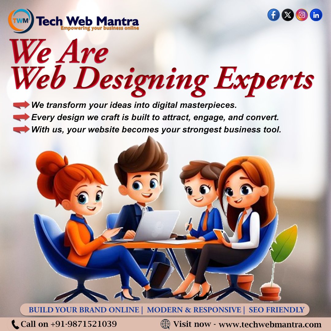 techwebmantra2's tweet image. Your website should work as hard as you do.
At Tech Web Mantra, we build high-performing websites that turn visitors into clients.
Ready to grow your business online?
๐ +91-9871521039 ๐ techwebmantra.com
#WebDesign #WebDevelopment #Website #TechWebMantra