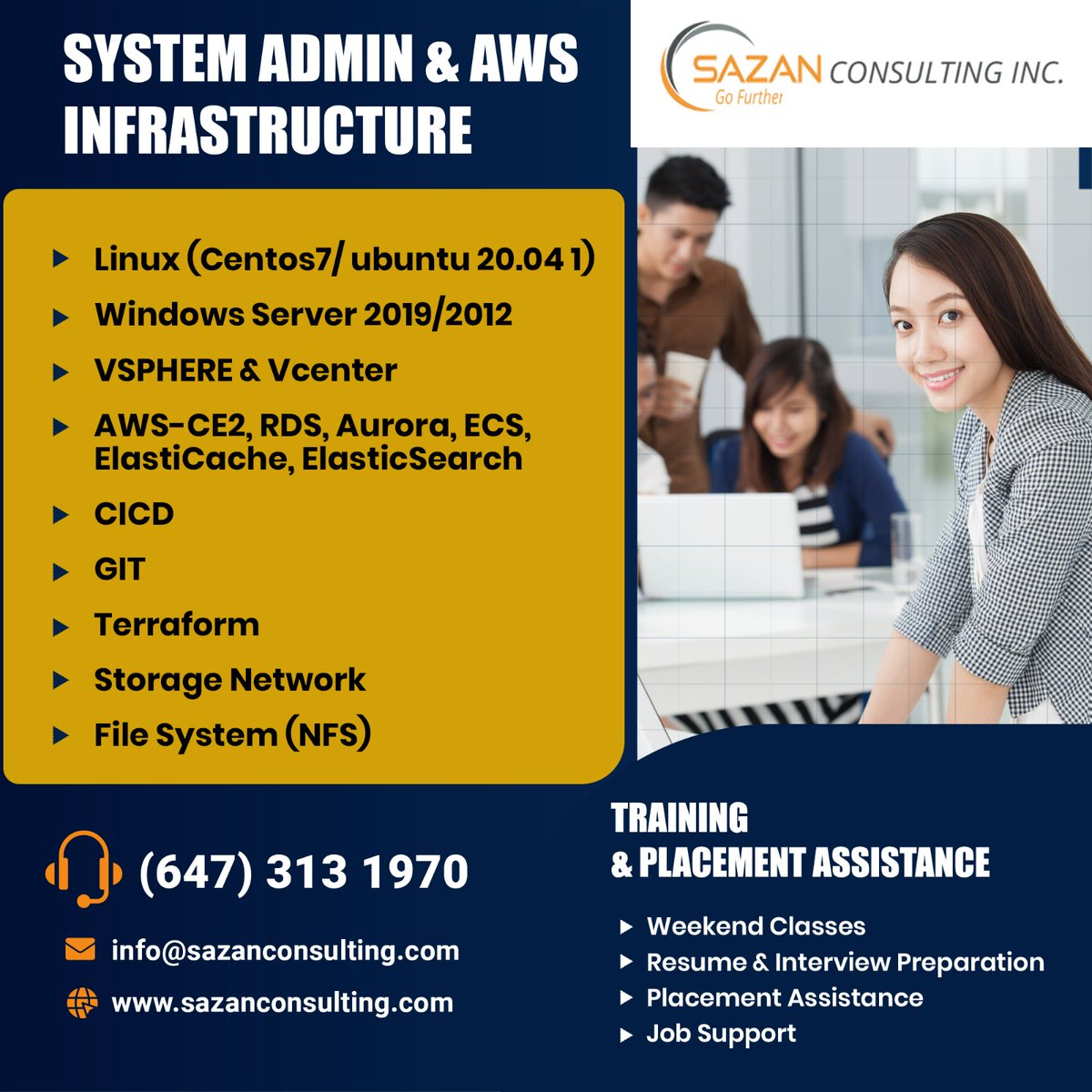 Sazanconsultin's tweet image. Advance Your Career in System Administration &amp;amp; AWS! 
 Looking to grow in the field of System Admin and AWS? 
📞Call: 647-313-1970 Or
 ✉️ Email: info@sazanconsulting.com to learn more.
#ITCareer #systemadmin #careeropportunities #aws #awsjobs #sazanconsulting #canadaitjobs #Canada