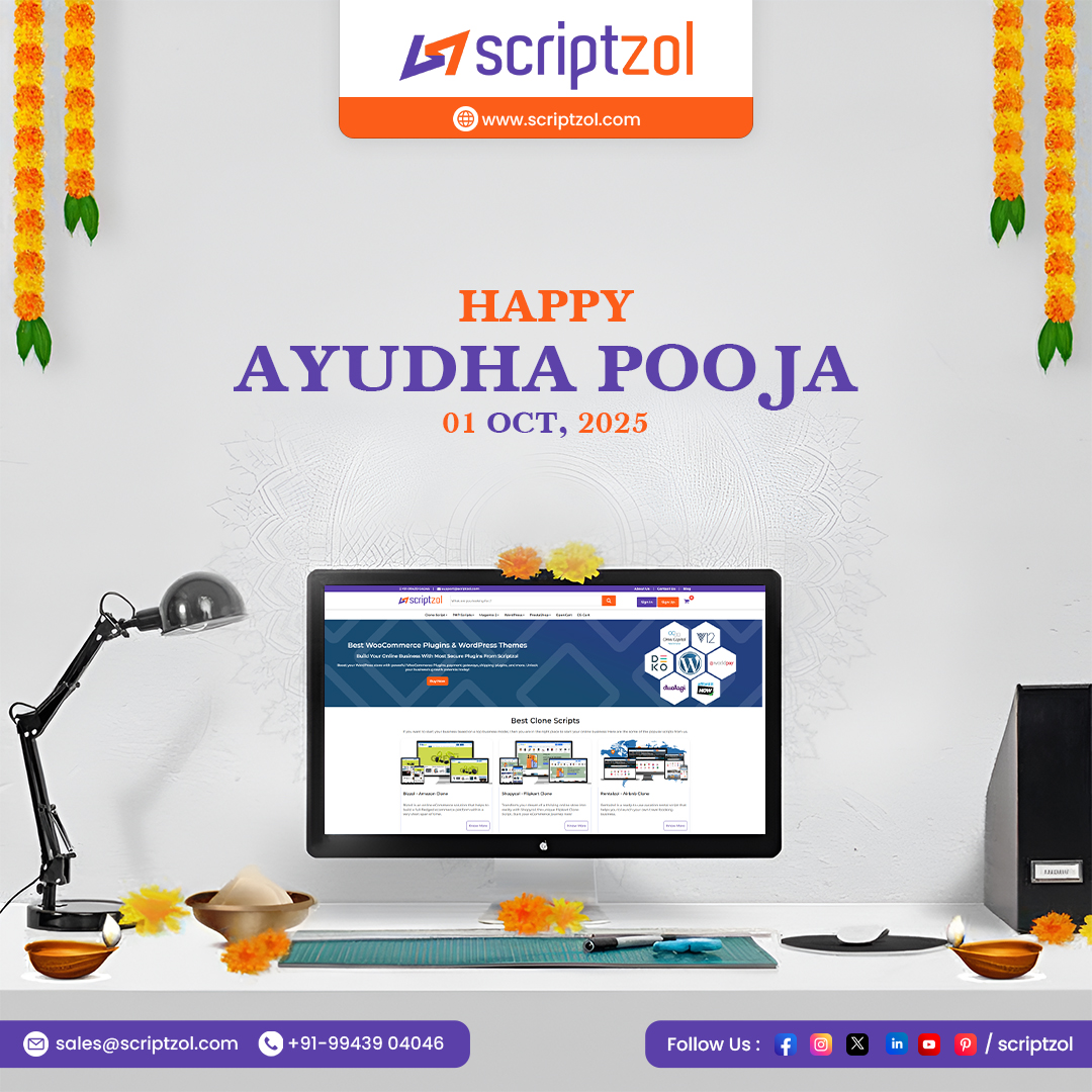 scriptzol's tweet image. ✨ Celebrate Ayudha Pooja with Scriptzol ✨

May this festive day inspire success, innovation, and growth.

#AyudhaPooja #AyudhaPooja2025 #Scriptzol #FestivalOfTools #Innovation #Growth #Success #Technology #DigitalSolutions #FestiveVibes #TeamScriptzol #CelebratingProgress
