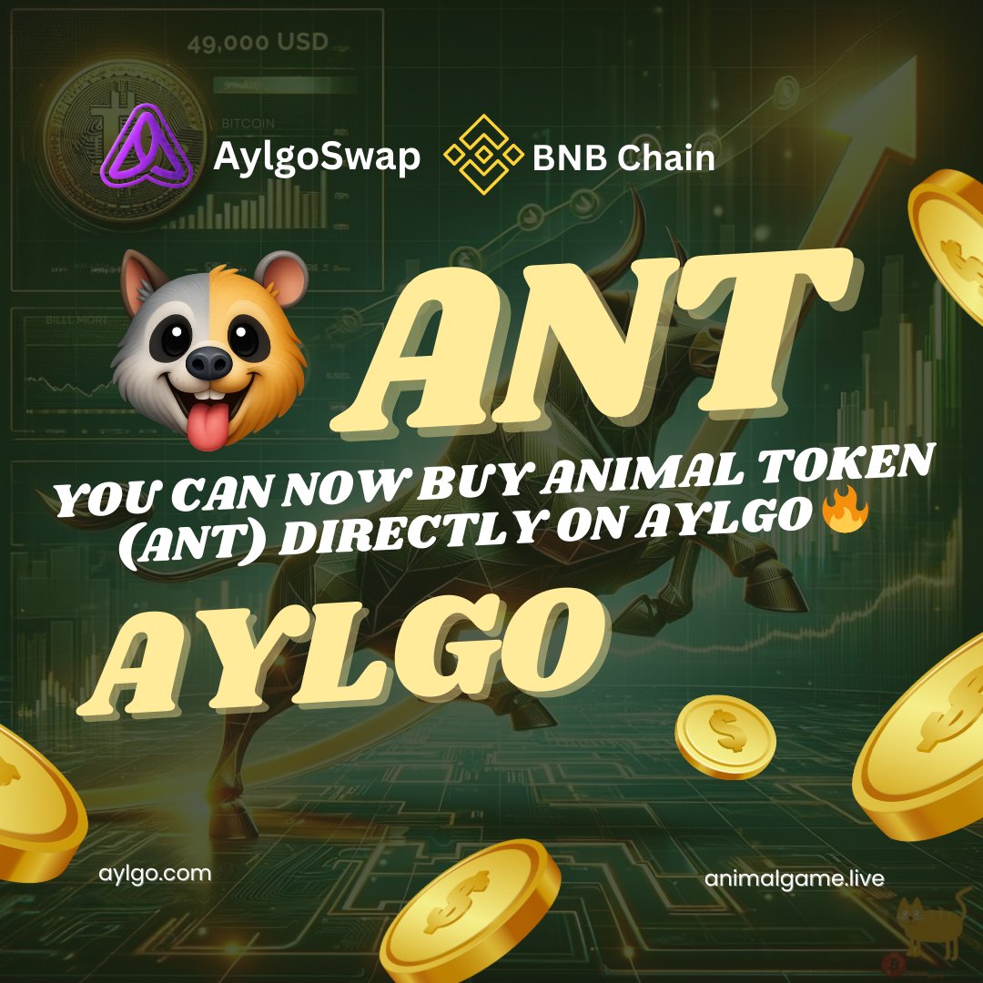 AnimalGame16260's tweet photo. Animal Token (ANT) is now LIVE on Aylgo! You can easily buy and hold ANT using Aylgo’s secure platform.  👉 Start today and join the fastest-growing Web3 community! 📷 https://t.co/aTpxrZobzN #AnimalToken #Aylgo #CryptoNews2 https://t.co/zxJubnQEwi