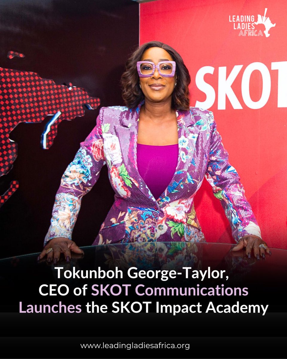 LeadingLadiesAF's tweet photo. Tokunboh George-Taylor dreamed of empowering young pros in communications. 

Today, SKOT Impact Academy (@SkotComms) shapes the next gen of PR leaders, tuition-free, 6 weeks, breaking barriers &amp; building world-class African storytellers.🥳

#WomenInPR #LLAVoices https://t.co/02IgltCUtm