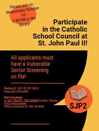 Our first Council Meeting is Oct 1st at 5:30pm, taking place in the school Library or join virtually. We only get all these amazing events done with the help of the parents and guardians in our community.