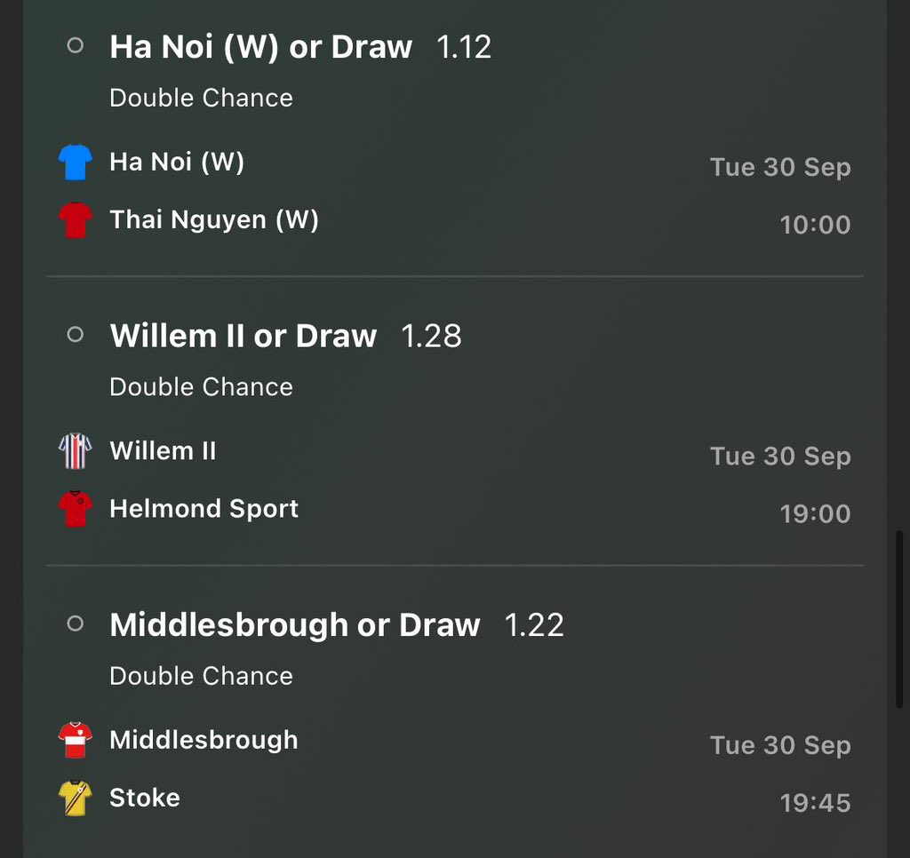 Daily treble !!

Link: t.me/+yYq25C02KLJmN…

#Bet #Betting #Tips #Football #ACCA #Accumulator #bettingtips #gamblingX