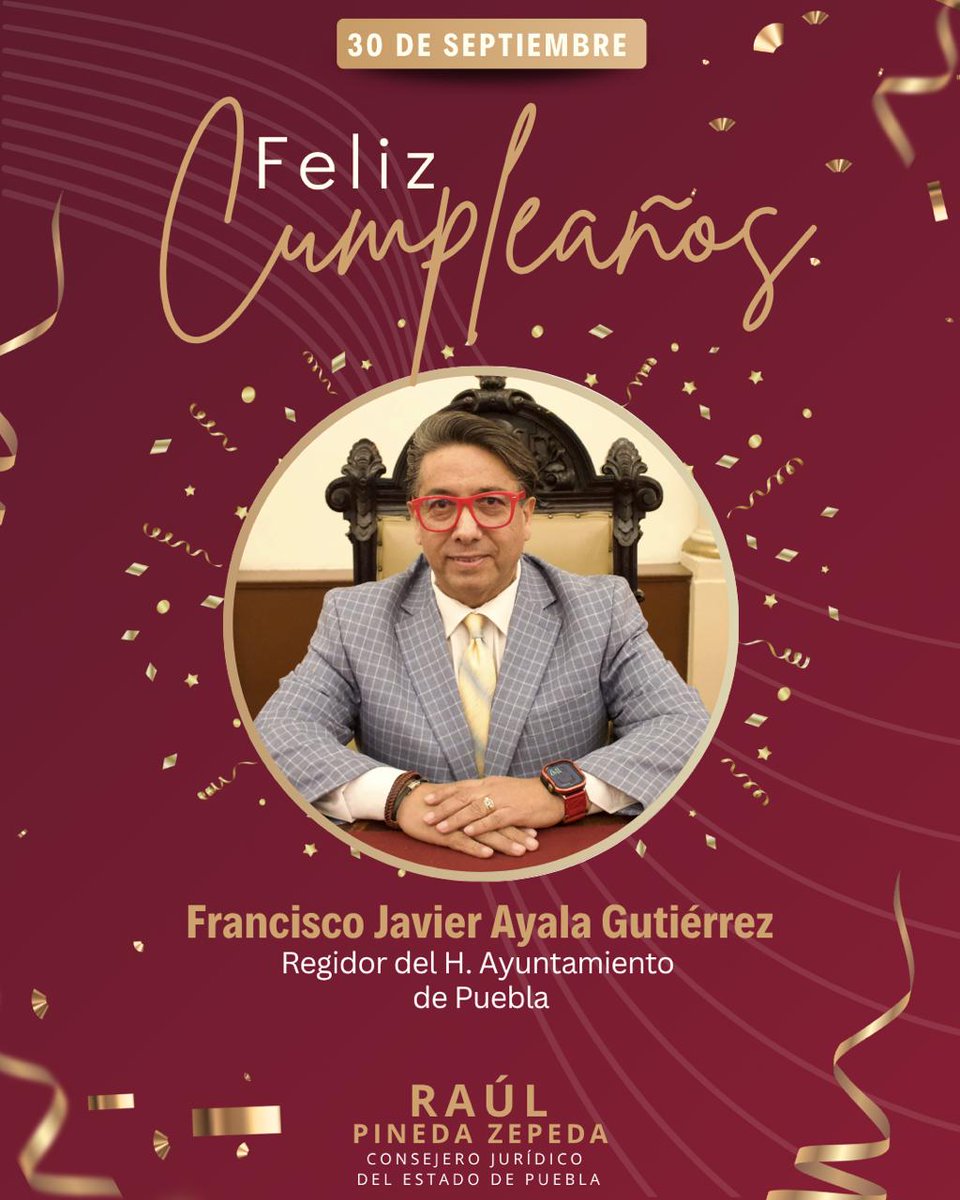 Estimado Regidor <a href="/AyalaPako/">Pako Ayala</a>.

Muchas felicidades, deseo que disfrutes este día tan especial acompañado del cariño de tu familia y seres queridos, que la vida te colme de salud y éxitos.

Te envío un fuerte abrazo.