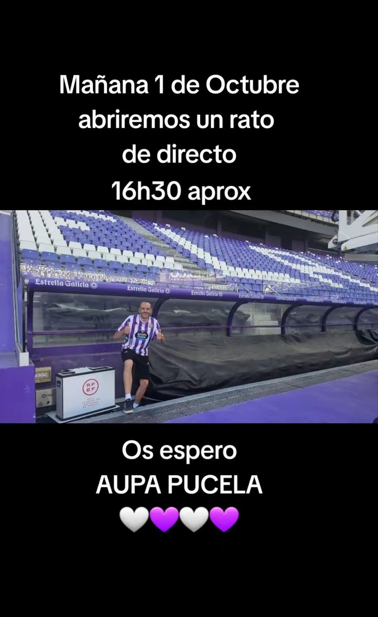 Mañana un rato de directo en TIKTOK.
AUPA PUCELA🤍💜🤍💜
