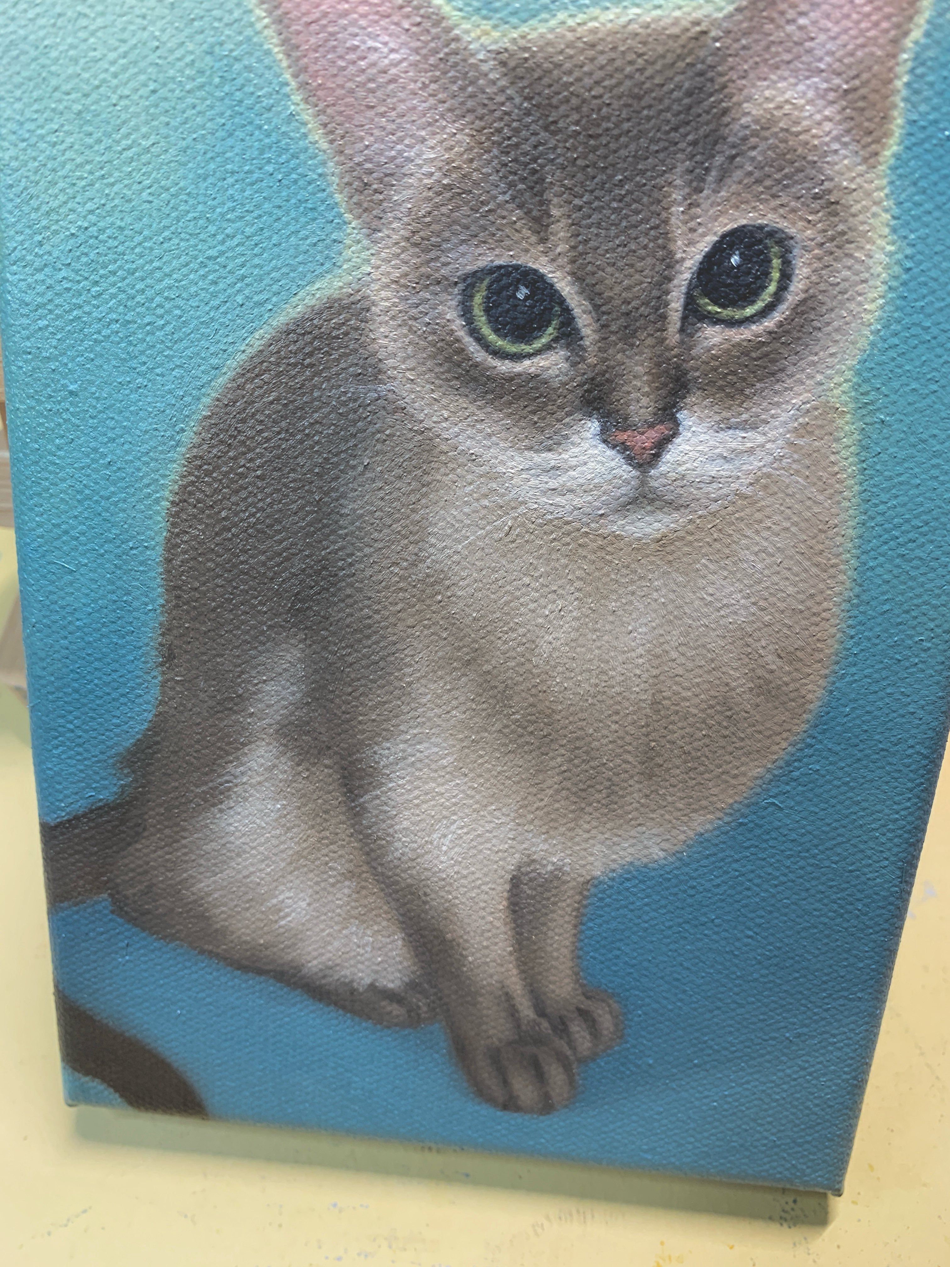 油絵　ネコ Amazon.co.jp: ZYCH 油絵 動物 猫 プロ 蝶 キャンバス ウォール