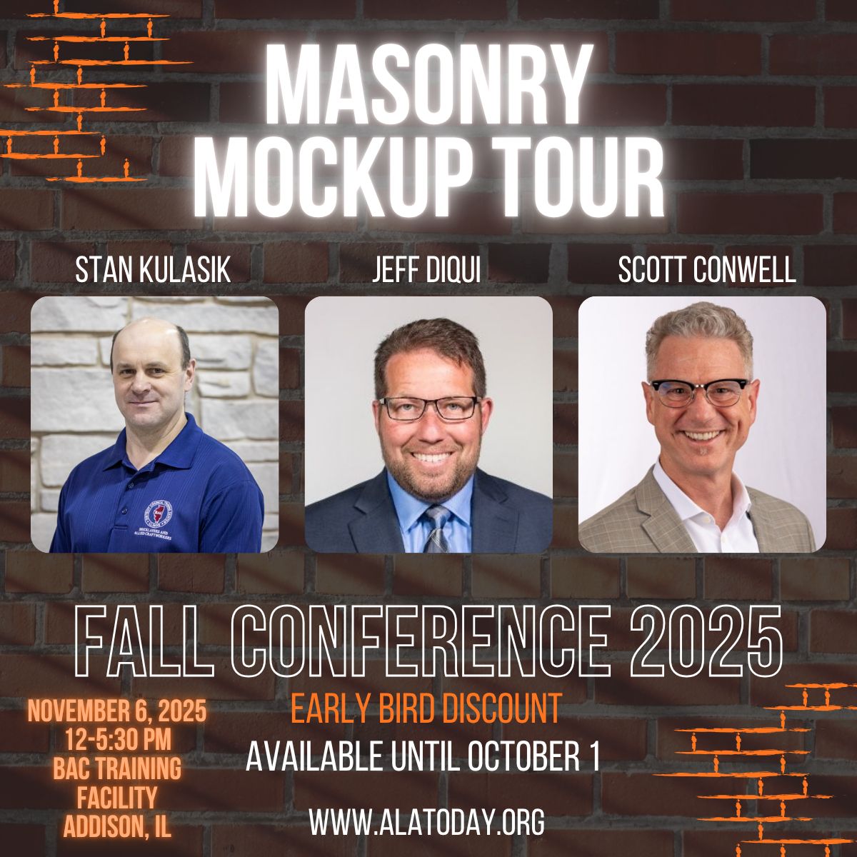 Mockup Tour: From Substrate to Finish. See It All

Learn what makes assemblies perform, what can go wrong, and how to design smarter from the start.

ALAToday.org

#ALAConference #TileDesign #MasonryMadness #BACTraining #ArchitectTools #TCNA #ACTStandards #AECCommunity