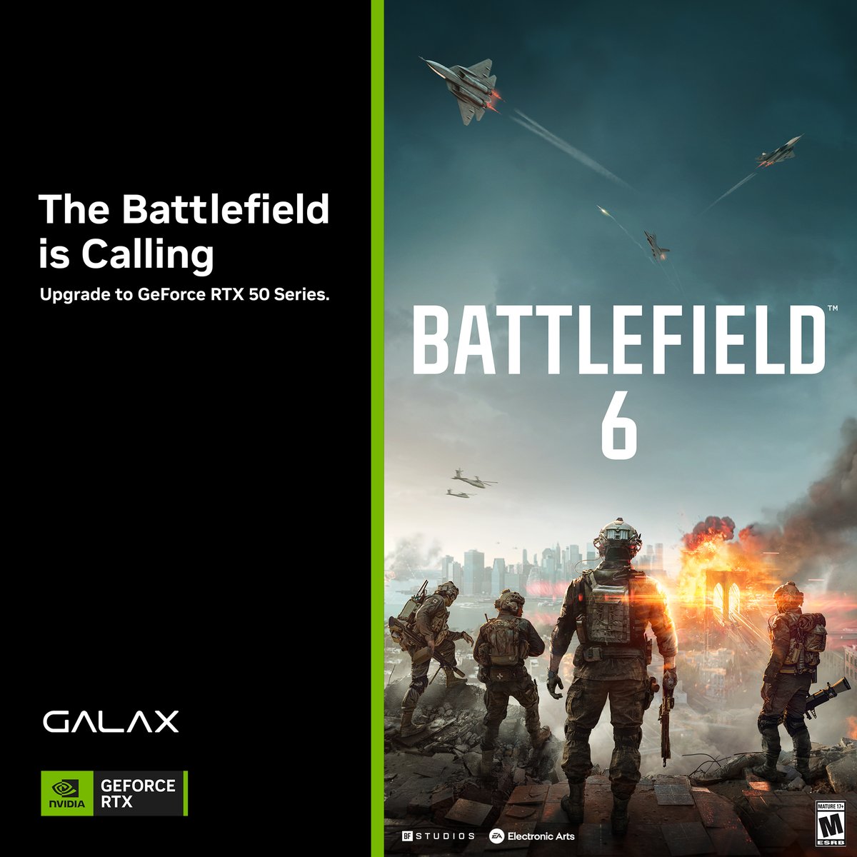Get your Squad into battle this weekend!
#Battlefield6 #GALAX #GALAXgaming #pcgaming #PC #GeForceRTX50series #50series #XtremeTunerApp #GamingWithWirelessCustomization